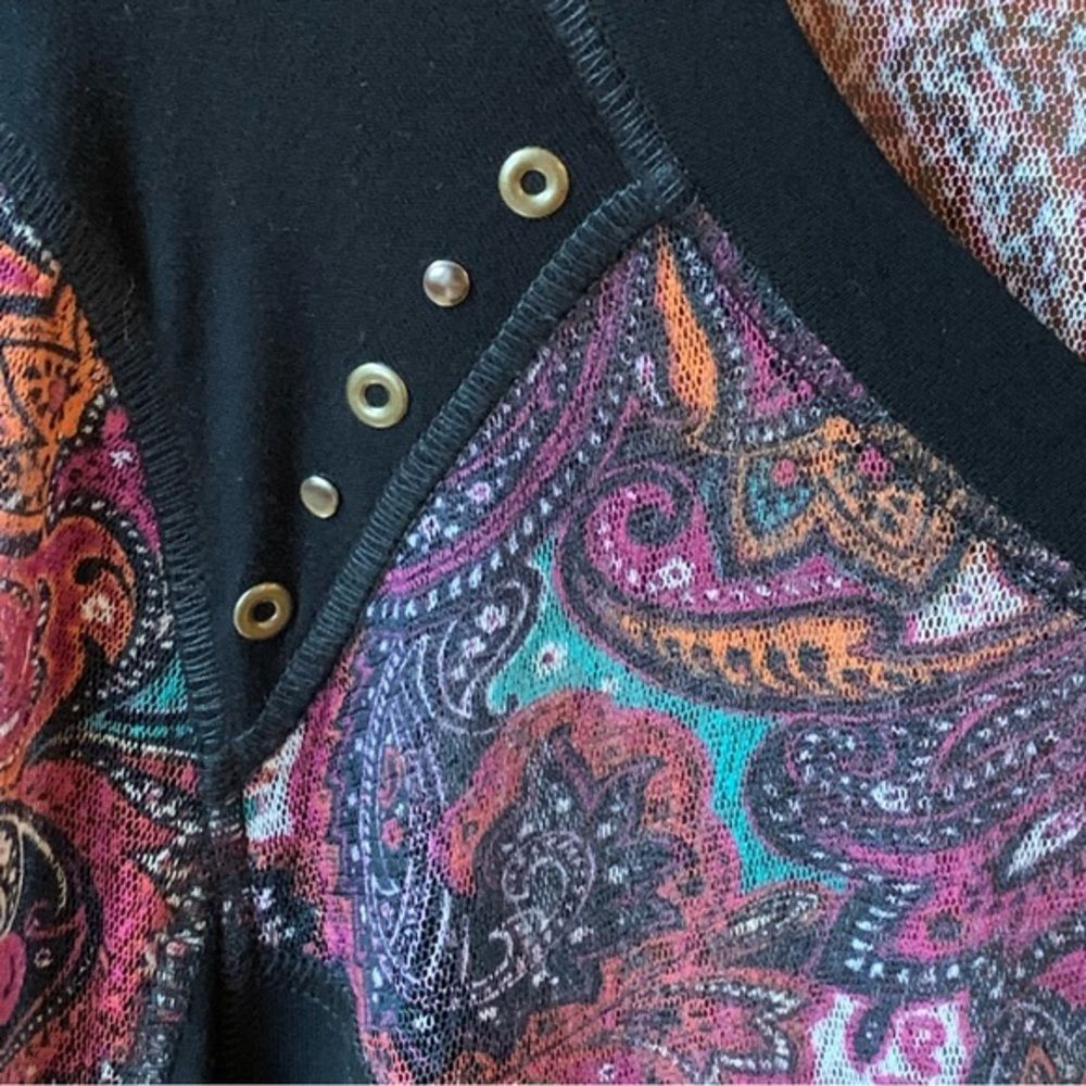 Multiples Patchwork Zip-up Top PL - Picture 3 of 11